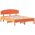 Letto senza Materasso Marrone Cera 135x190 cm in Legno di Pino