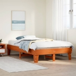 Letto senza Materasso Marrone Cera 135x190 cm in Legno di Pino