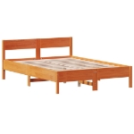 Letto senza Materasso Marrone Cera 135x190 cm in Legno di Pino