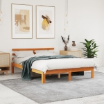 Letto senza Materasso Marrone Cera 135x190 cm in Legno di Pino