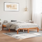 Letto senza Materasso Marrone Cera 135x190 cm in Legno di Pino