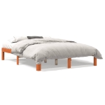 Letto senza Materasso Marrone Cera 135x190 cm in Legno di Pino