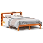 Letto senza Materasso Marrone Cera 135x190 cm in Legno di Pino