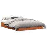 Letto senza Materasso Marrone Cera 135x190 cm in Legno di Pino