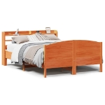 Letto senza Materasso Marrone Cera 135x190 cm in Legno di Pino