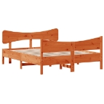 Letto senza Materasso Marrone Cera 135x190 cm in Legno di Pino