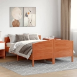 Letto senza Materasso Marrone Cera 140x190 cm in Legno di Pino