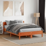 Letto senza Materasso Marrone Cera 140x190 cm in Legno di Pino