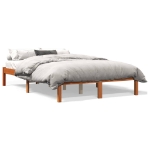 Letto senza Materasso Marrone Cera 140x190 cm in Legno di Pino