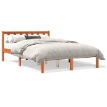 Letto senza Materasso Marrone Cera 140x190 cm in Legno di Pino