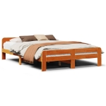 Letto senza Materasso Marrone Cera 140x190 cm in Legno di Pino