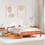 Letto senza Materasso Marrone Cera 140x190 cm in Legno di Pino