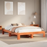 Letto senza Materasso Marrone Cera 140x190 cm in Legno di Pino