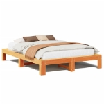 Letto senza Materasso Marrone Cera 140x190 cm in Legno di Pino