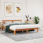 Letto senza Materasso Marrone Cera 150x200 cm in Legno di Pino