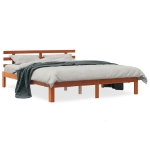 Letto senza Materasso Marrone Cera 150x200 cm in Legno di Pino