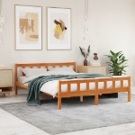 Letto senza Materasso Marrone Cera 150x200 cm in Legno di Pino