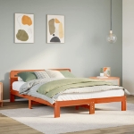 Letto senza Materasso Marrone Cera 150x200 cm in Legno di Pino