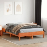 Letto senza Materasso Marrone Cera 150x200 cm in Legno di Pino