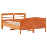 Letto senza Materasso Marrone Cera 150x200 cm in Legno di Pino