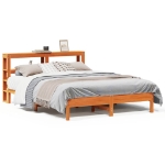 Letto senza Materasso Marrone Cera 150x200 cm in Legno di Pino