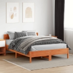 Letto senza Materasso Marrone Cera 150x200 cm in Legno di Pino