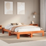 Letto senza Materasso Marrone Cera 160x200 cm in Legno di Pino