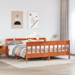 Letto senza Materasso Marrone Cera 180x200 cm in Legno di Pino