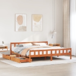 Letto senza Materasso Marrone Cera 180x200 cm in Legno di Pino