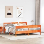 Letto senza Materasso Marrone Cera 180x200 cm in Legno di Pino