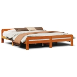 Letto senza Materasso Marrone Cera 180x200 cm in Legno di Pino