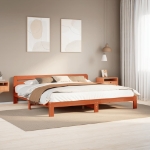 Letto senza Materasso Marrone Cera 180x200 cm in Legno di Pino