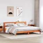 Letto senza Materasso Marrone Cera 180x200 cm in Legno di Pino