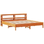 Letto senza Materasso Marrone Cera 180x200 cm in Legno di Pino