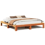 Letto senza Materasso Marrone Cera 180x200 cm in Legno di Pino