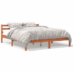 Letto senza Materasso Marrone Cera 200x200 cm in Legno di Pino