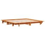 Letto senza Materasso Marrone Cera 200x200 cm in Legno di Pino