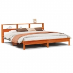 Letto senza Materasso Marrone Cera 200x200 cm in Legno di Pino