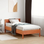 Letto senza Materasso Marrone Cera 75x190 cm in Legno di Pino