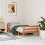 Letto senza Materasso Marrone Cera 75x190 cm in Legno di Pino