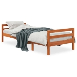 Letto senza Materasso Marrone Cera 75x190 cm in Legno di Pino