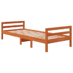 Letto senza Materasso Marrone Cera 75x190 cm in Legno di Pino