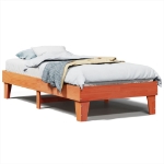 Letto senza Materasso Marrone Cera 75x190 cm in Legno di Pino