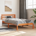 Letto senza Materasso Marrone Cera 75x190 cm in Legno di Pino