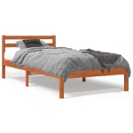 Letto senza Materasso Marrone Cera 75x190 cm in Legno di Pino