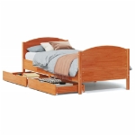 Letto senza Materasso Marrone Cera 75x190 cm in Legno di Pino