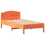 Letto senza Materasso Marrone Cera 75x190 cm in Legno di Pino