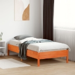 Letto senza Materasso Marrone Cera 75x190 cm in Legno di Pino