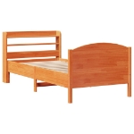 Letto senza Materasso Marrone Cera 75x190 cm in Legno di Pino