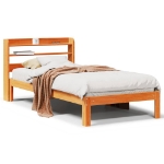 Letto senza Materasso Marrone Cera 75x190 cm in Legno di Pino